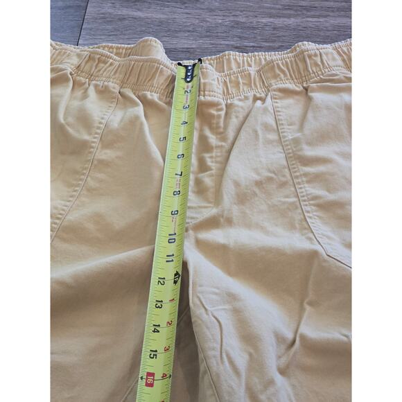 Old Navy 2X Yellow Pull-On Pants Comfort Waistband Utility Cropped Cotton Curvy - Picture 6 of 9